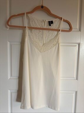Vero Moda Cream Lace Back Camisole